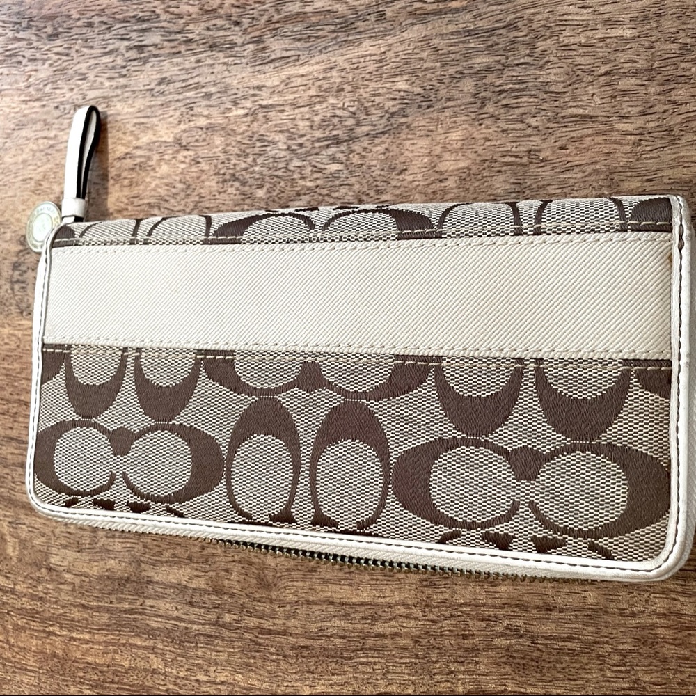 Coach Monogram Fabric Wallet
